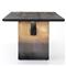 Coen Industrial Loft Black Oak Wood Rectangular Dining Table - 94&quot;W