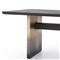 Coen Industrial Loft Black Oak Wood Rectangular Dining Table - 94&quot;W
