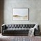 Emmy Rustic Grey Upholstered Velvet Tufted Nailhead Trim Sofa - Large - 95&quot;W