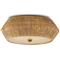 Rica Coastal Beach Brown Rattan Flush Mount