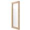 Mara Coastal Beach Brown Abaca Rope Clear Glass Floor Mirror