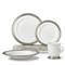 MATCH Modern Luisa Rim White Ceramic Dinner Plate