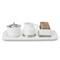 MATCH Modern Convivio White Ceramic Pewter Base Sugar Packet Holder