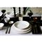 Lastra Modern White Ceramic 4-Piece Place Setting