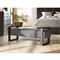 Curtis Industrial Loft Grey Upholstered Brown Wood Bedroom Bench