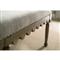 Sara French Country Grey Upholstered Brown Wood Bedroom Bench
