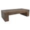 Brissy Rustic Lodge Brown Oak Wood Rectangular Coffee Table