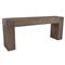 Brissy Rustic Lodge Brown Oak Wood Rectangular Console Table