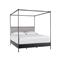 Ranile Modern Classic Grey Metal Canopy Bed - King
