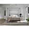 Ranile Modern Classic Grey Metal Canopy Bed - King