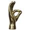 Farella Industrial Loft Decorative Brass OK Sign Hand Sculpture