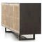 Marina Coastal Beach Black Solid Mango Wood Woven Cane Sideboard