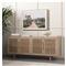 Marina Coastal Beach White Washed Mango Wood Woven Cane Sideboard