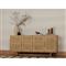 Marina Coastal Beach White Washed Mango Wood Woven Cane Sideboard