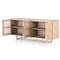 Marina Coastal Beach White Washed Mango Wood Woven Cane Sideboard