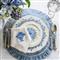 Burano Coastal White Ceramic Blue Lace Salad Plate