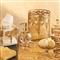 Baroque Hollywood Regency Gold Accent Glass Tissue Holder