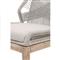 Lorry Coastal Taupe Woven Rope Performance Mahogany Dining Side Chairs - Set of 2