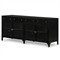 Katren Industrial Matte Black Metal Brass Box Media Cabinet