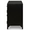 Katren Industrial Matte Black Metal Brass Box Media Cabinet