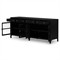 Katren Industrial Matte Black Metal Brass Box Media Cabinet
