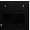 Katren Industrial Matte Black Metal Brass Box Media Cabinet