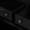 Katren Industrial Matte Black Metal Brass Box Media Cabinet
