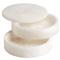 Suri Modern Natural White Alabaster Round Swivel Decorative Box