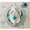 Tahiti Coastal Blue Capiz Shell Round Placemat - Set of 4