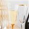 Optical Modern Classic Gold Rim Clear Glass Champagne Flute