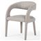 Alexander Mid Century Modern Light Grey Performance Dining Arm Chair