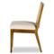 Annette Modern Classic Brown Cane Wood Frame White Performance Dining Side Chair