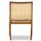Annette Modern Classic Brown Cane Wood Frame White Performance Dining Side Chair