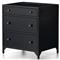 Stancil Industrial Loft Black Iron 3 Drawer Nightstand