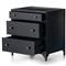 Stancil Industrial Loft Black Iron 3 Drawer Nightstand