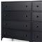 Stancil Industrial Loft Black Iron 8 Drawer Double Dresser