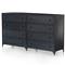 Stancil Industrial Loft Black Iron 8 Drawer Double Dresser