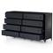 Stancil Industrial Loft Black Iron 8 Drawer Double Dresser