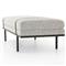 Ronan Modern Classic Grey Performance Upholstered Seat Black Iron Frame Bench