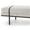 Ronan Modern Classic Grey Performance Upholstered Seat Black Iron Frame Bench