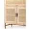 Corazon Global Bazaar Natural Woven Cane Brown Mango Wood Bar Cabinet