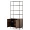 Theodore Industrial Loft Brown Wood Grey Iron Frame Open Back Display Bookcase