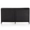 Rhian Coastal Beach Black Mango Wood Frame Natural Woven Cane 6 Drawer Double Dresser