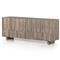 Celia Modern Classic Aged Grey Carved Wood Media Console