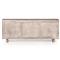 Celia Modern Classic Aged Grey Carved Wood Media Console