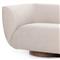 Sabina Modern Classic Beige Performance Brown Wood Base Tight Back Sofa - 87&quot;W