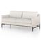 Lilian Modern Classic Cream Performance Boucle Brown Iron Sofa - 74&quot;