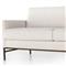 Lilian Modern Classic Cream Performance Boucle Brown Iron Sofa - 74&quot;