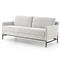 Lilian Modern Classic Grey Performance Boucle Black Iron Sofa - 74&quot;