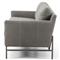 Lilian Modern Classic Grey Leather Grey Iron Sofa - 74&quot;